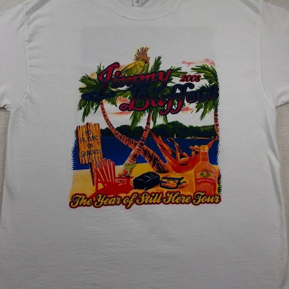 NWOT RARE 2008 JIMMY BUFFETT CONCERT TEE THE YEAR OF STILL HERE TOUR GRAPHIC XL - Picture 3 of 10